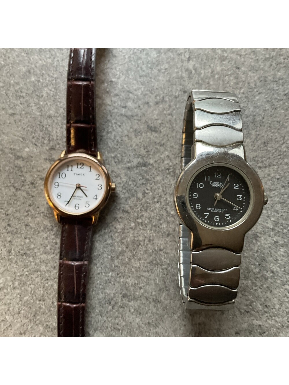 Pair Of Carriage And Timex Womens Watches Both Watches Run Great Bin A